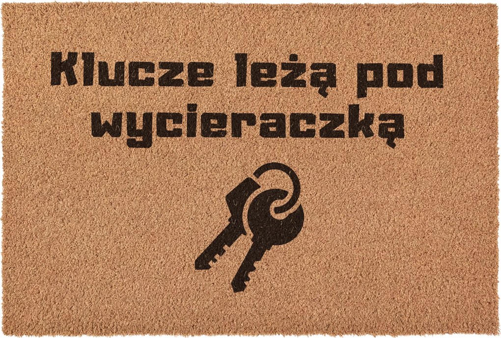 Lábtörlő Kulcsok az ablaktörlő alatt Ajándék az ajtó alá kókusz 60x40