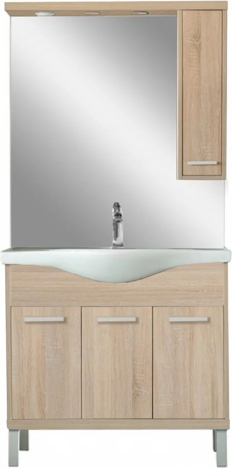 Nerva 85 komplett fürdőszobabútor, Sonoma tölgy