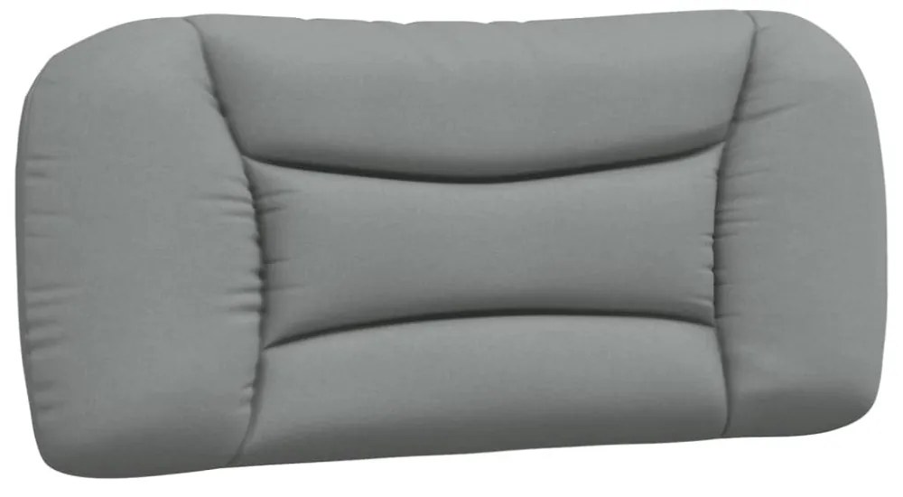 világosszürke szövet ágykeret LED-ekkel matrac nélkül Hvar 90x200 cm