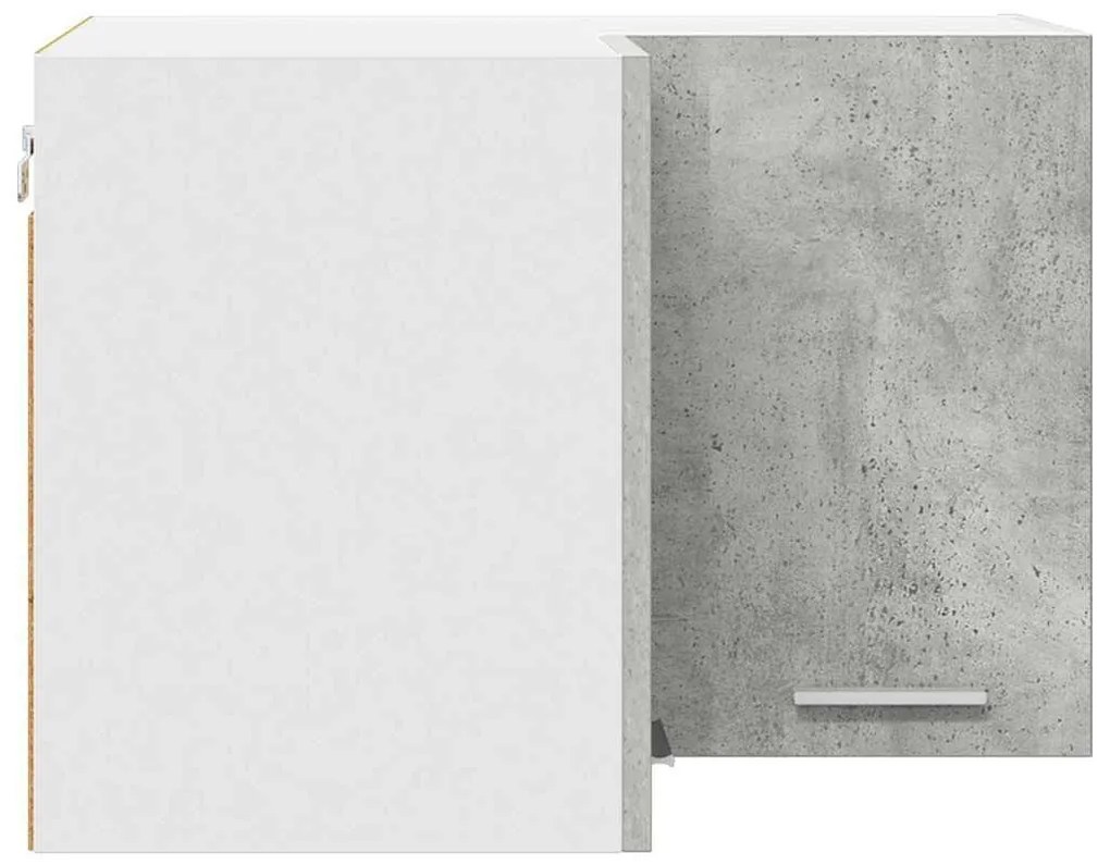 Függő szekrény Riga Beton szürke és fehér 57 x 57 x 40 cm