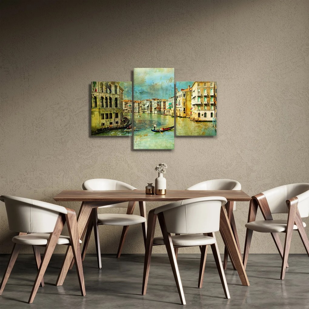 Kép - velencei csatorna és gondolák (90x60 cm)