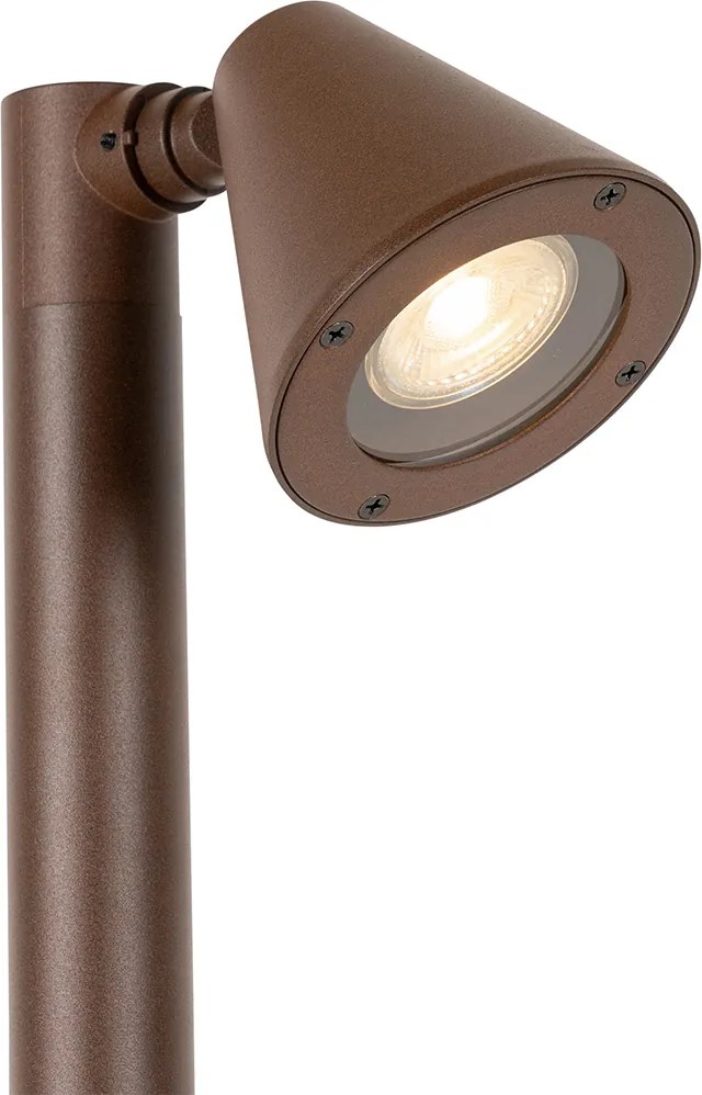 Modern kültéri oszloplámpa rozsdabarna 100 cm IP44 állítható - Ciara