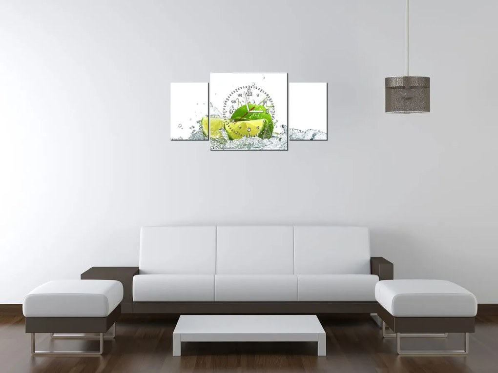 Gario Órás falikép Zöld lime - 3 részes Méret: 90 x 70 cm