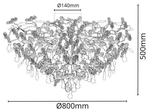 Kristály csillár 12xG9/40W/230V króm
