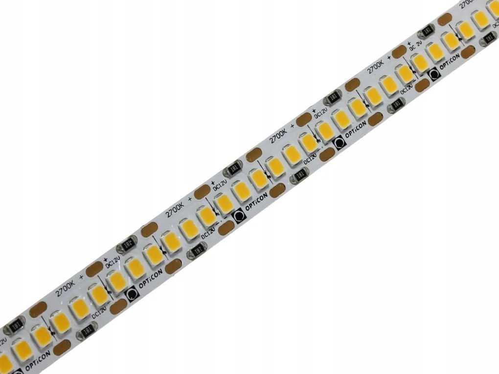 Led Szalag 12V DC Fehér Meleg 2700K 19,2W/m 1200 Smd 2835 IP20 10mm Opticon