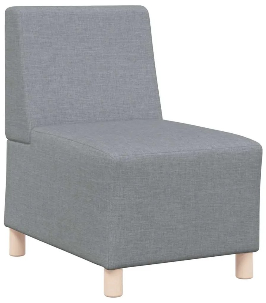 moduláris kanapéegység karfa nélkül, világosszürke, szövetből készült, 55 cm