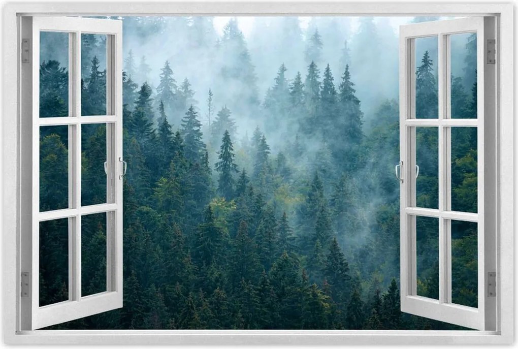 Poszterek 120x80 Erdő a ködben Utazás