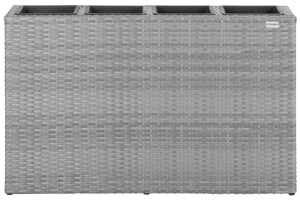 Casaria® Virágtartó 95x27x60 cm szürke - 4 edény