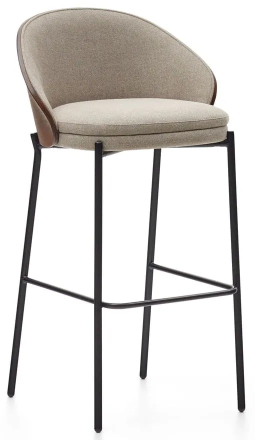 Barna-bézs bárszék (ülésmagasság 77 cm) Eamy – Kave Home