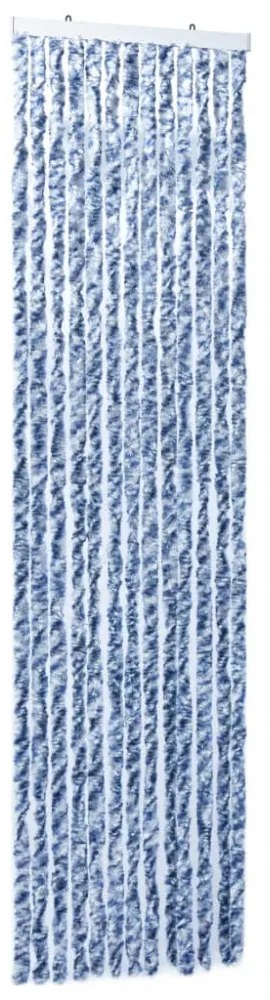 kék és fehér zsenília rovarfüggöny 90 x 200 cm