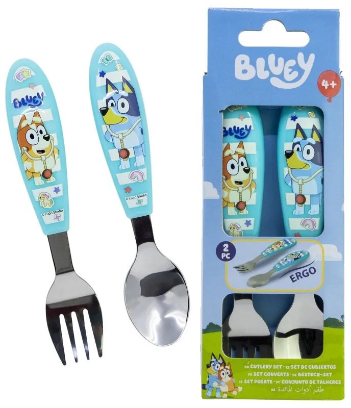 Bluey Yummy fém ergo evőeszköz készlet - 2 darabos