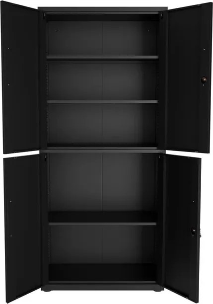 Juskys Fém irodai szekrény - fekete