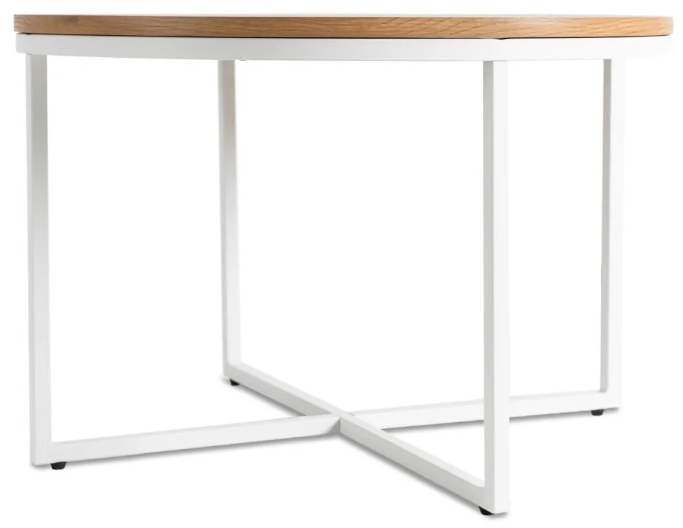 Dohányzóasztal Tölgy/Fehér Színben. HANTEL