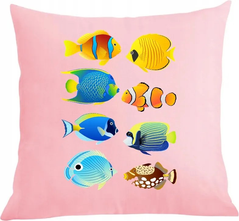 Párna párnahuzat Halak Akvárium nyomtatás