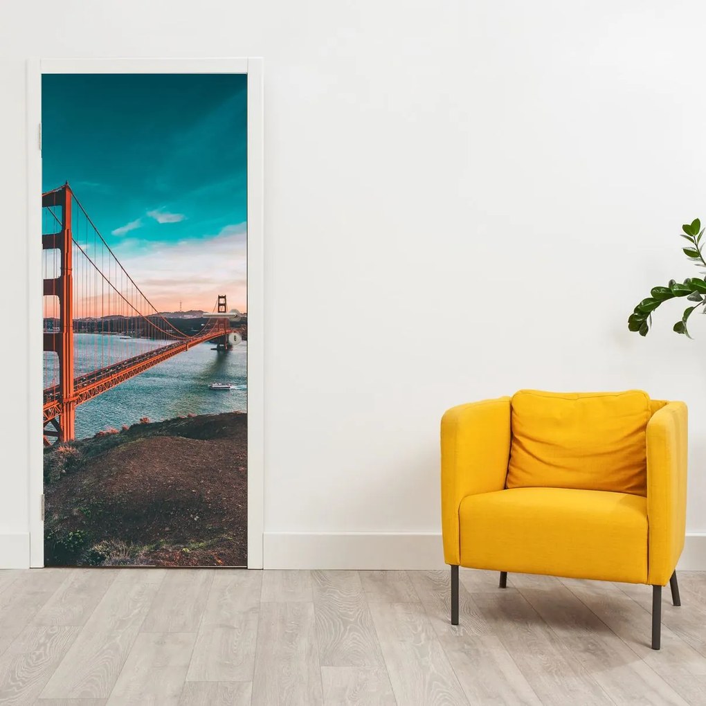 Fotótapéta ajtóra - Golden Gate (95x205cm)