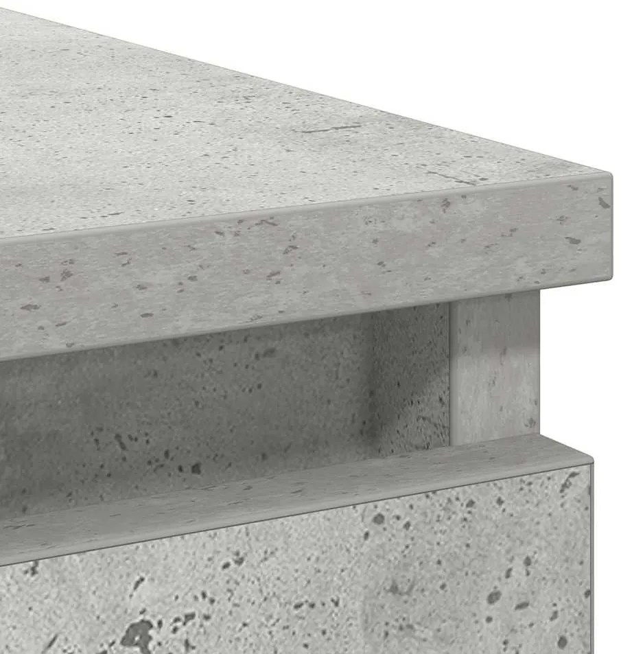 betonszürke szerelt fa tálalószekrény fiókos 71x35x65 cm