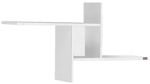 Fali polc 50x100 cm, fényes fehér