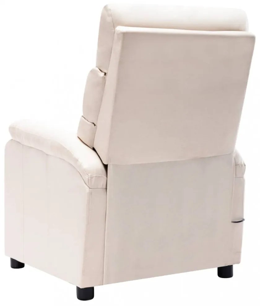 krémszínű szövet elektromos masszázsfotel