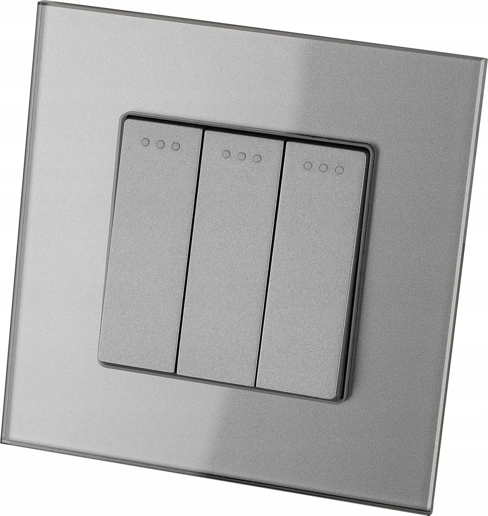 Kapcsoló Hármas klasszikus szürke szett Miuun kerettel