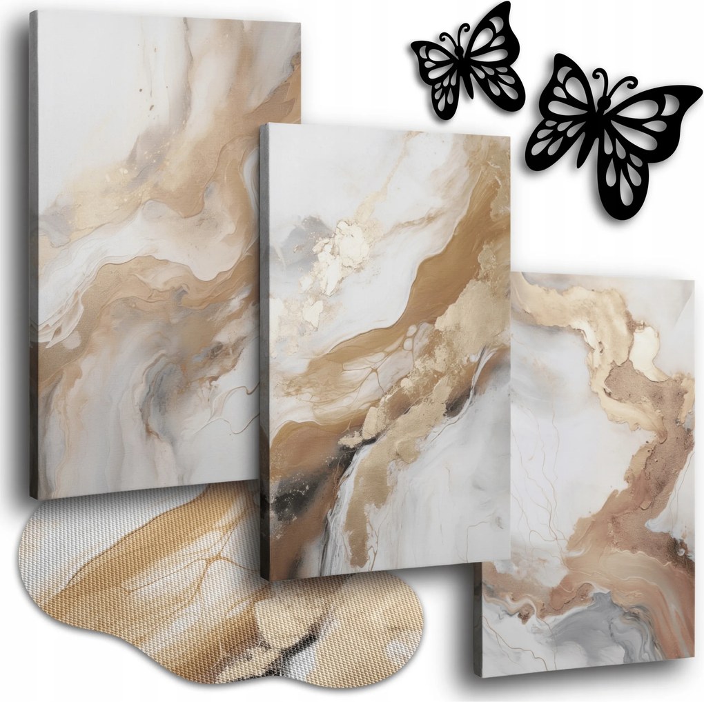 Vászonkép Minimalista 120x50 cm Falikép Márvány Arany 3x