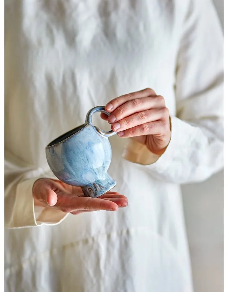 Világoskék kőedény csésze szett cappucinóhoz 4 db-os 250 ml Avonlea – Bloomingville