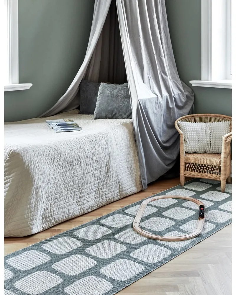 Zöld-krémszínű kültéri-beltéri futószőnyeg 70x200 cm Sten Army – Pappelina