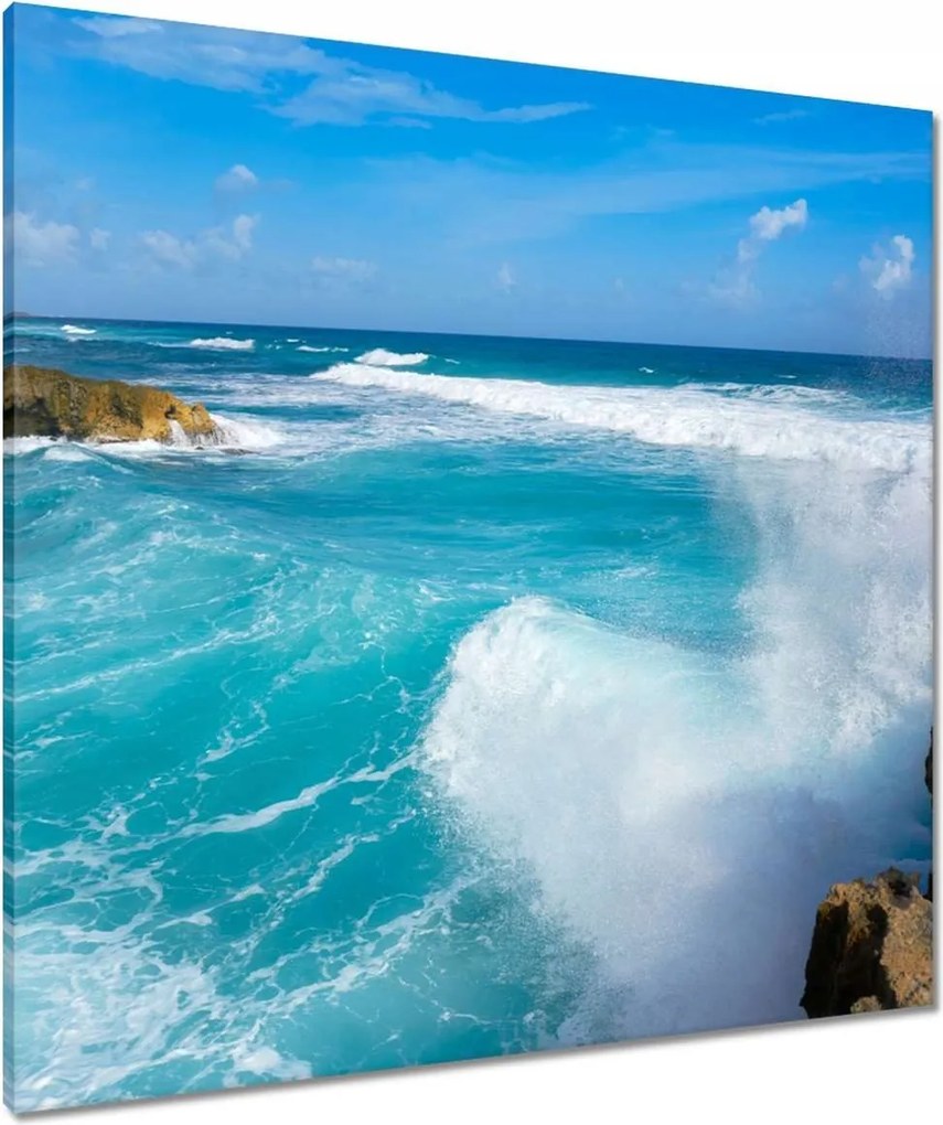 Vászonkép 80x80 Nyugtalan tenger Hullámok