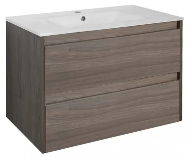 Porto 80 alsó fürdőszoba bútor mosdóval rauna szil színben