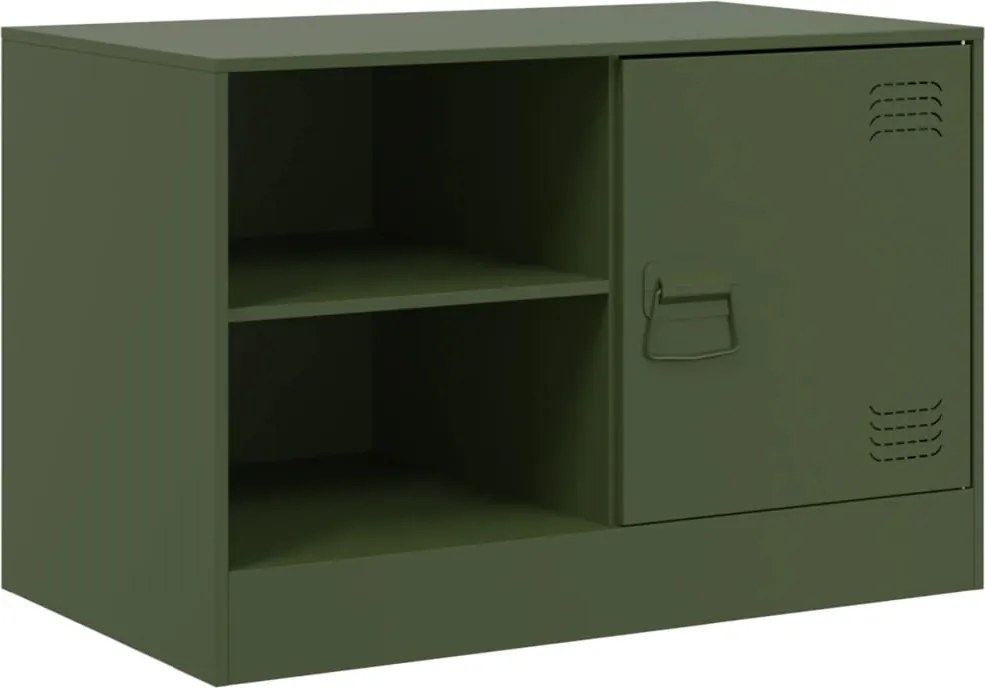 vidaXL olívazöld acél TV-szekrény 67 x 39 x 44 cm