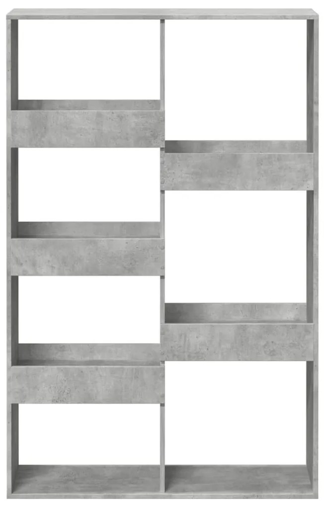 betonszürke szerelt fa könyvespolc 100 x 33 x 155,5 cm