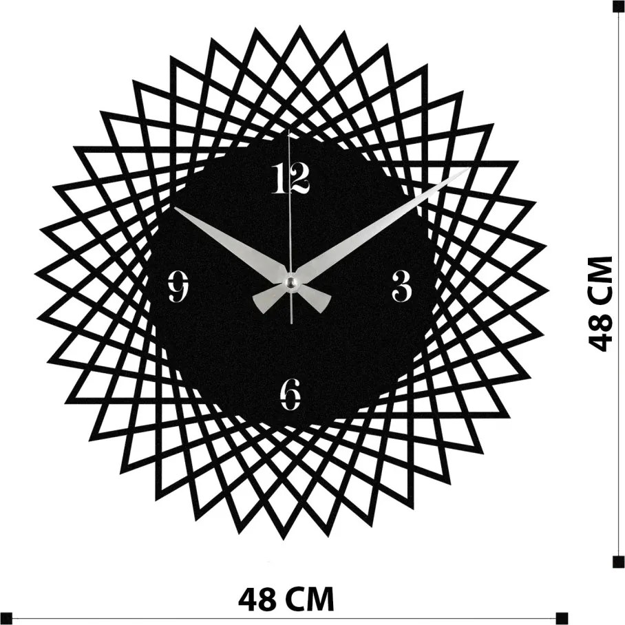 Enzoclock fém falióra, 48×48 cm – S026