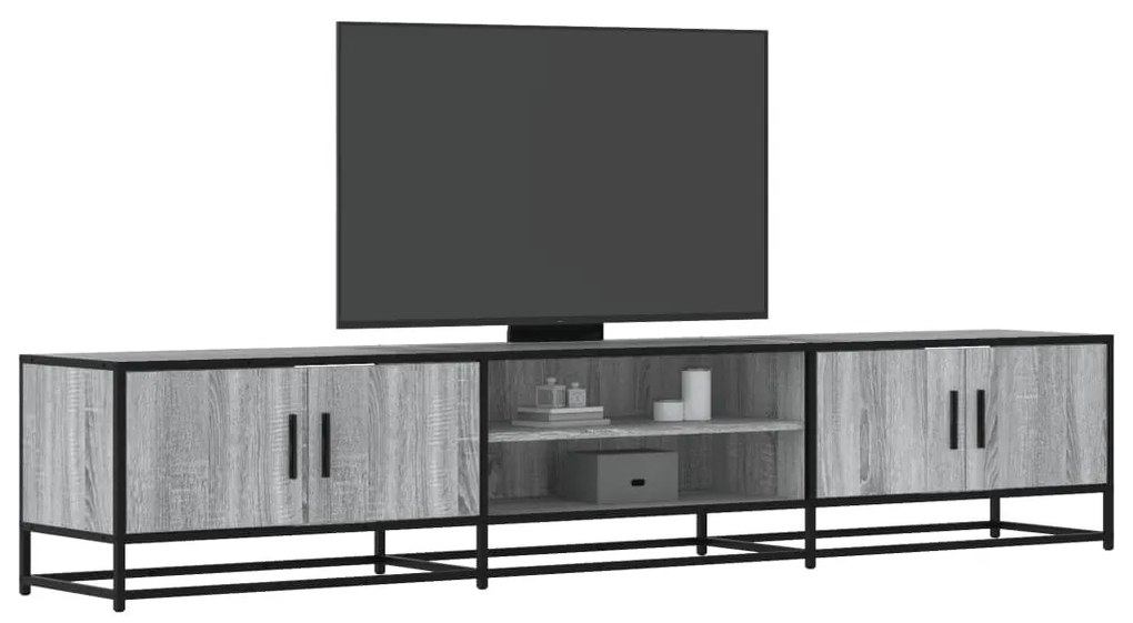 szürke sonoma színű szerelt fa TV-szekrény 210 x 35 x 41 cm