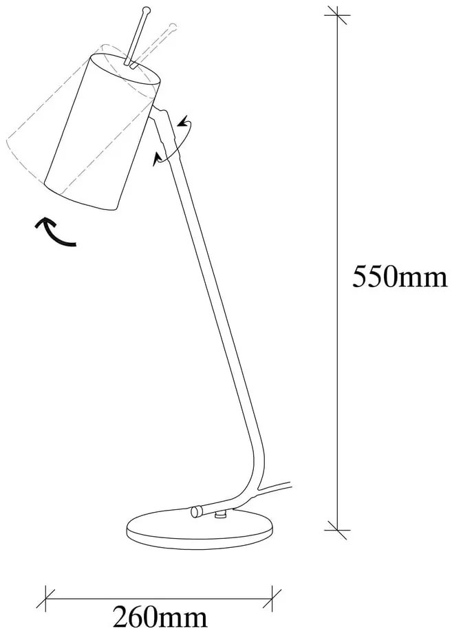 Fekete-aranyszínű asztali lámpa fém búrával (magasság 55 cm) Sivani – Opviq lights
