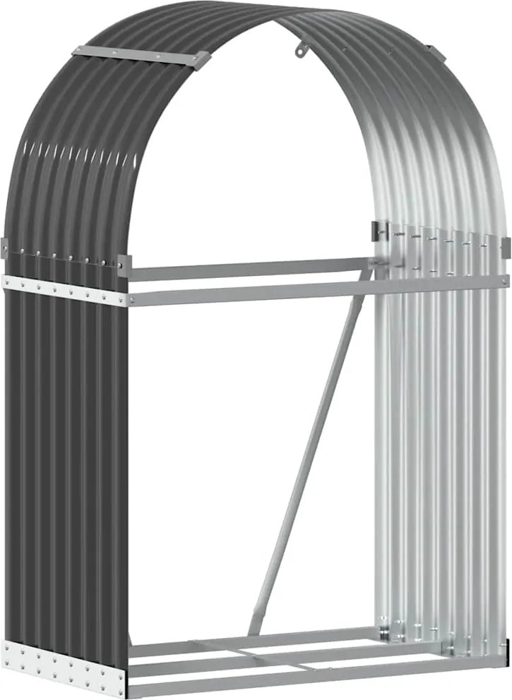 vidaXL antracit színű horganyzott acél fatörzstartó 80 x 45 x 120 cm