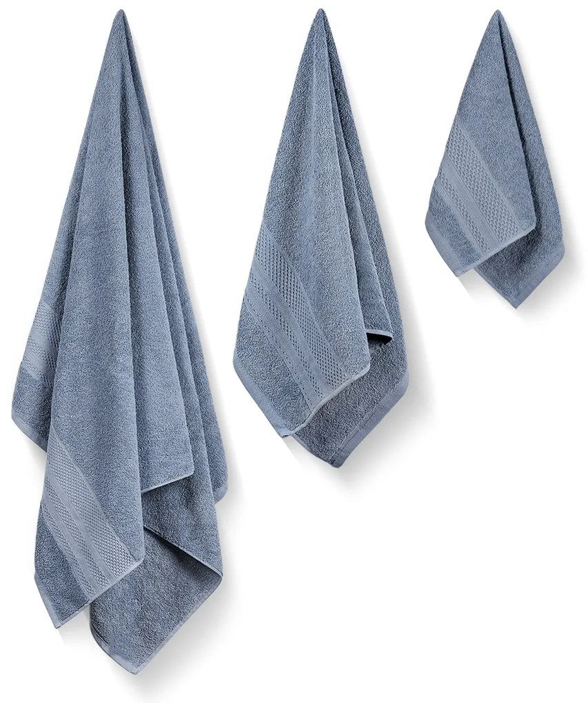Törölköző Szett (3 db) Piramit - Indigo kék