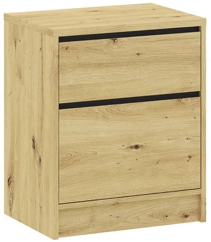 BASIT Éjjeliszekrény Tölgy Színben 2S