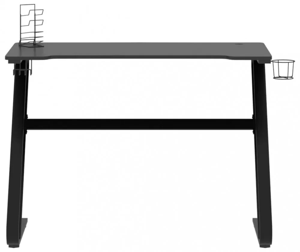 fekete ZZ-lábú gamer asztal 110 x 60 x 75 cm