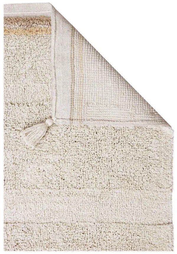 Krémszínű mosható kézi szövésű pamut szőnyeg 120x160 cm Bloom Natural – Lorena Canals