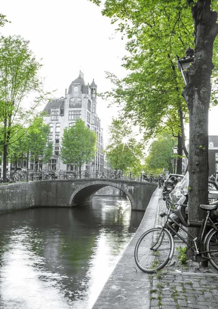 Poszter 21x29,7cm Csatorna Amszterdam városon keresztül 9, Assaf Frank