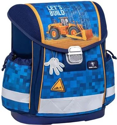 Iskolatáska, fémcsat, BELMIL Classy Bulldozer, munkagép (BL40313AG24F)