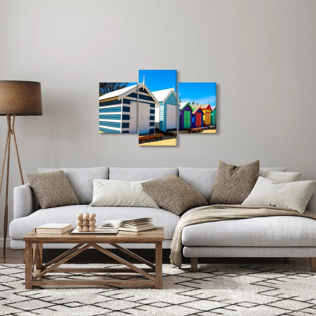 Kép - Brighton Beach, Melbourne, Ausztrália (90x60 cm)