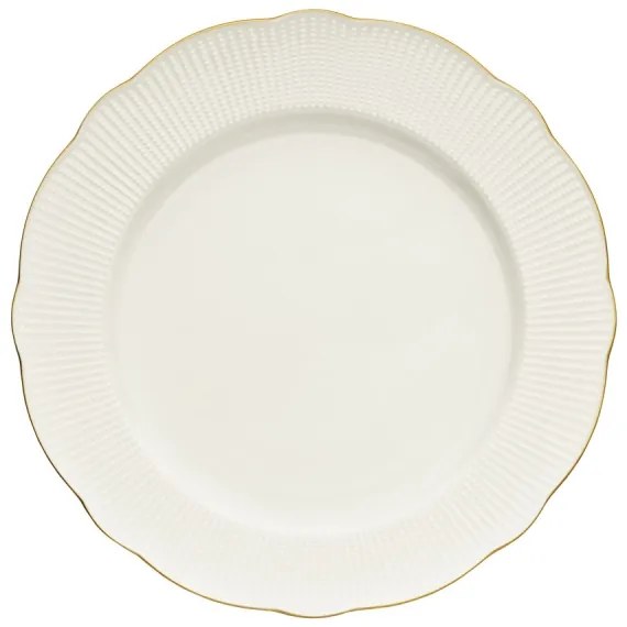 24 részes porcelán étkészlet, fehér/arany