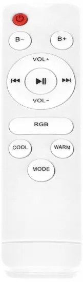 LED RGBW dimmelhető mennyezeti lámpatest beépített hangszóróval LED/60W/230V fehér + távirányító