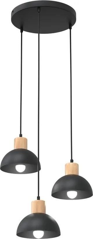 Emibig modern függeszték seco fekete emi1393/3prem