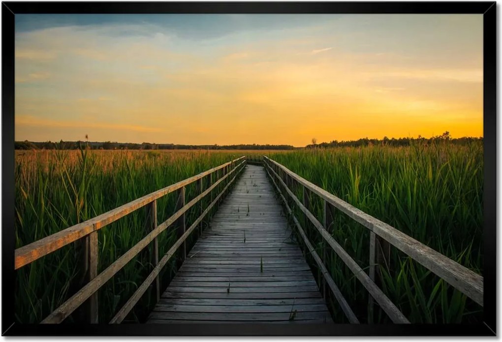 Poszterek keretben 60x40 Tájkép Naplemente