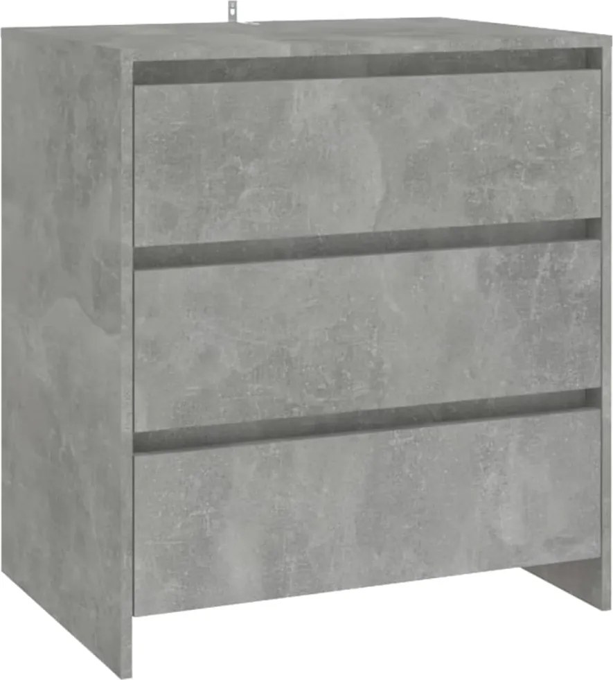 vidaXL betonszürke szerelt fa tálalószekrény 70x41x75 cm