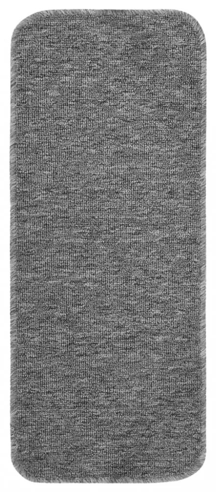15 db szürke négyszögű csúszásmentes lépcsőszőnyeg 60 x 25 cm