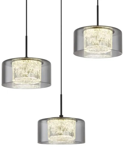 Globo 15634-3 - LED Csillár zsinóron FOGSY 3xLED/8W/230V