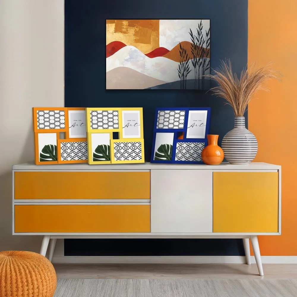 Sötétkék fali képkeret 27x27 cm – knor