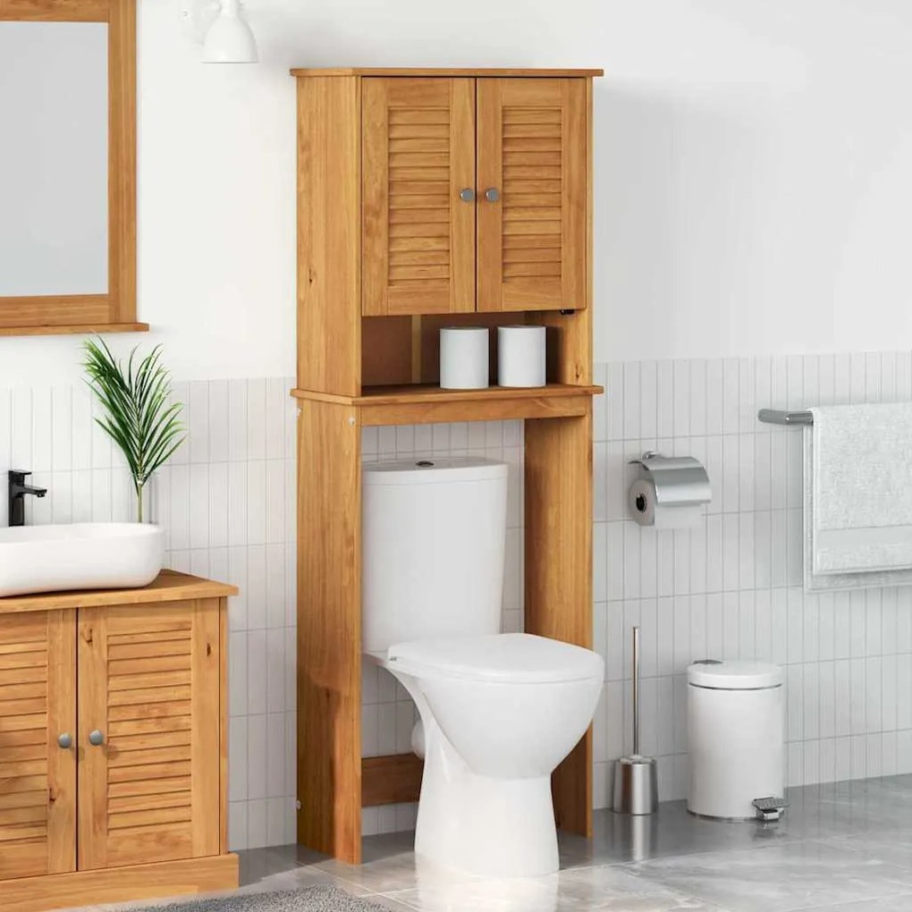 WC Szekrény VIGO mézbarna 60 x 27 x 161 cm Tömör fenyőfa
